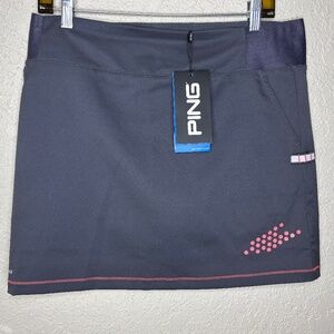 PING Tee Off Gray Pull On Golf Tennis Pickleball Skort Women's Size Medium